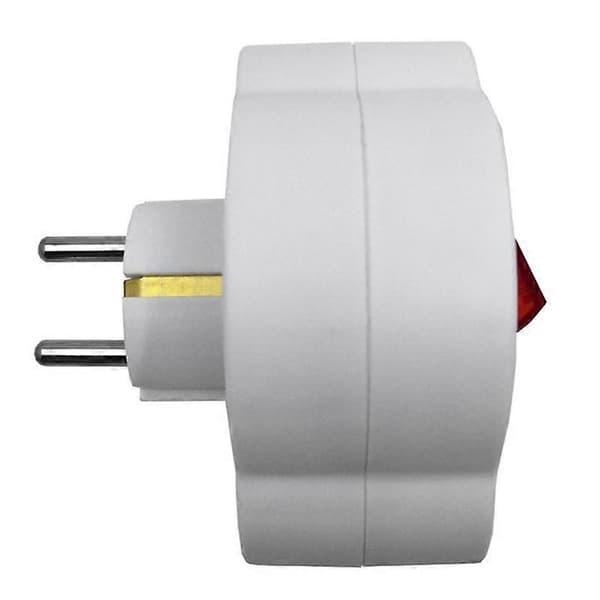 EU Standard Multi-plug 250V 16A Double Socket Conversion Plug with Outlet Switch Plug Power Ad