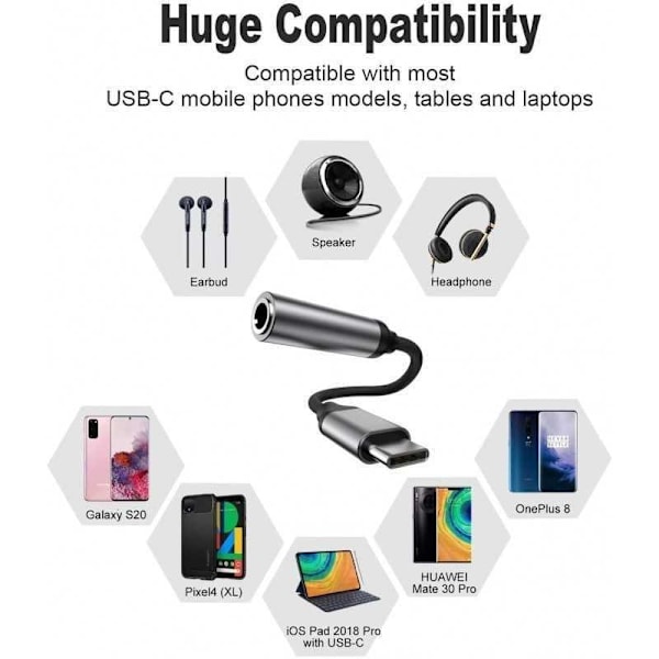 USB-C til 3,5 mm lydadapter