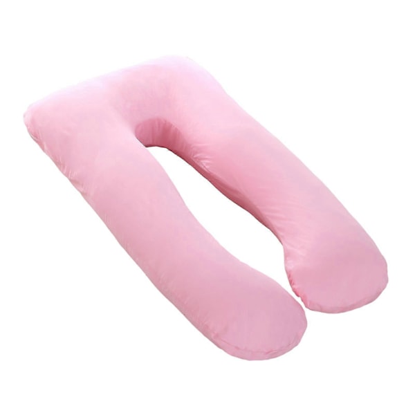 Bomullsörngott för U-formad Graviditetskudde, Tvättbart, Bekvämt Kuddfodral för Sidosovare 70x130cm 70x130cm Pink