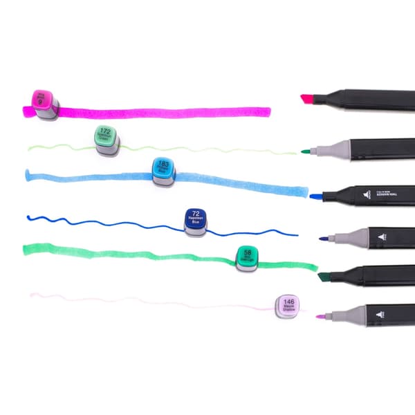 168-Pack - Dual-Tip Alcohol-Based Ink Markers
