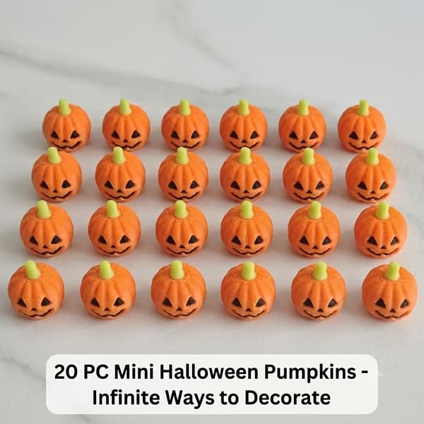 Mini kunstige græskar til efterår, Halloween og Thanksgiving borddekoration 20pcs