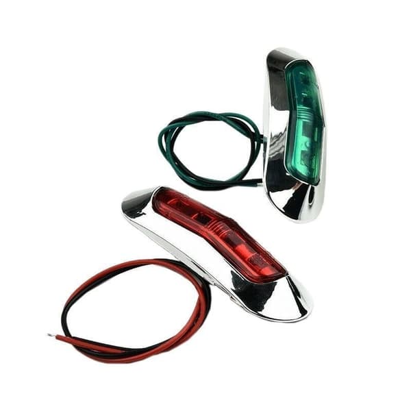 Røde Grønne LED Båt Navigasjonslys 12V 24V Vanntette Marine Sidelys 2 STK
