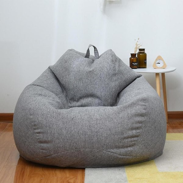 Nytt design ekstra store saccosekkstoler Sofatrekk Innendørs Lazy Lounger For Voksne Barn Hotsale! Ingen fylling Grå 90 * 110cm zdq-X72-