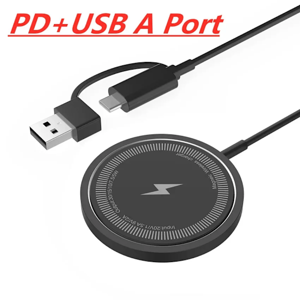 30W Magnetisk Trådlös Laddare för iPhone 15 14 13 12 11 Pro Max Airpods PD MagSafe Telefonladdare Snabbladdningsdocka 1621