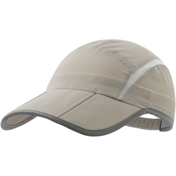 Racy Unisex Hurtigttørkende Sportscaps Sommer Pustende Foldbar Løpecaps med Refleksbrem