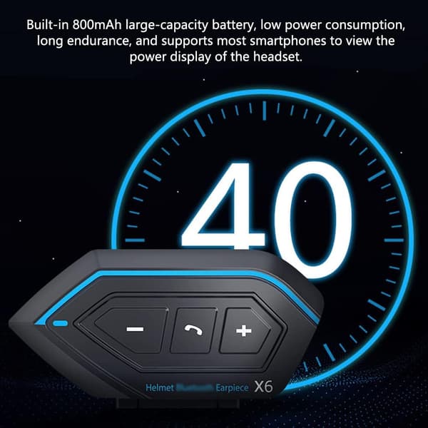 Bluetooth Motorcycle Intercom, Motorcycle Helmet BT5.0 Waterproof Helmet with Intercom, Noise Reduction and Call Support-FQ-
