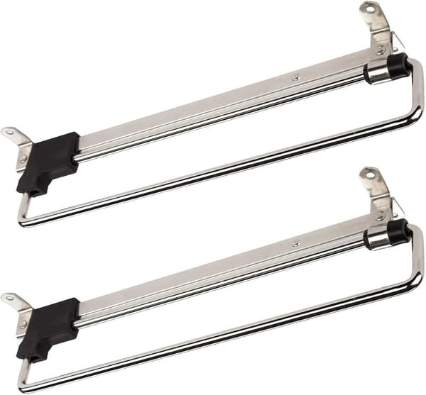 2 x Extendable Clothes Hanger Telescopic Clothes Rail Pull-out Wardrobe Rod 250 mm