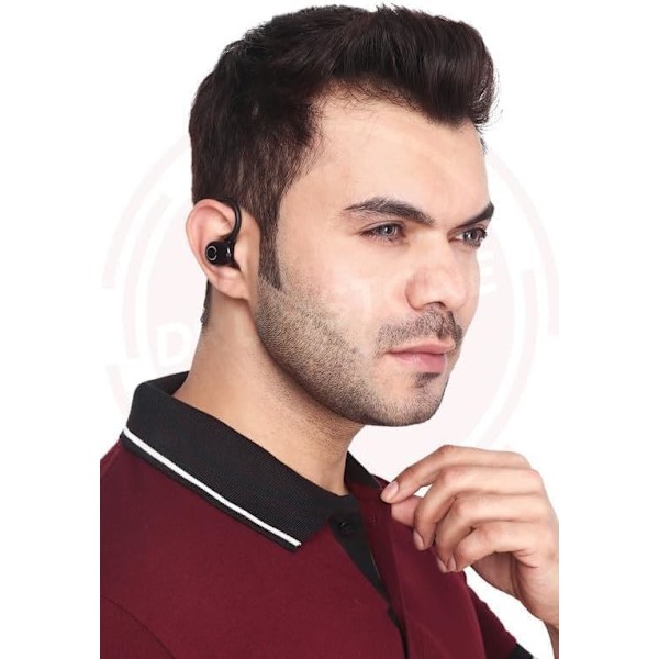 Trendiga Bluetooth-hörlurar med enkel öronmussla för män, med elegant mikrofonförsedd öronmussla
