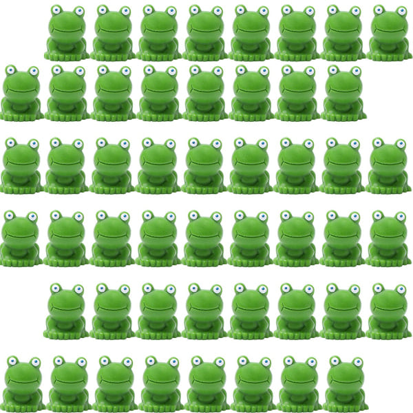 50 st Harts Mini Realistiska Ljusa Grodfigurer DIY Hantverk Skåp Trädgårdsdekoration
