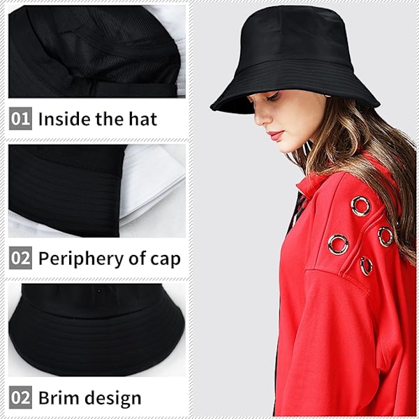 Fiskarhatt unisex solhatt fiskehatt avslappnad utomhus hopfällbar-X71-