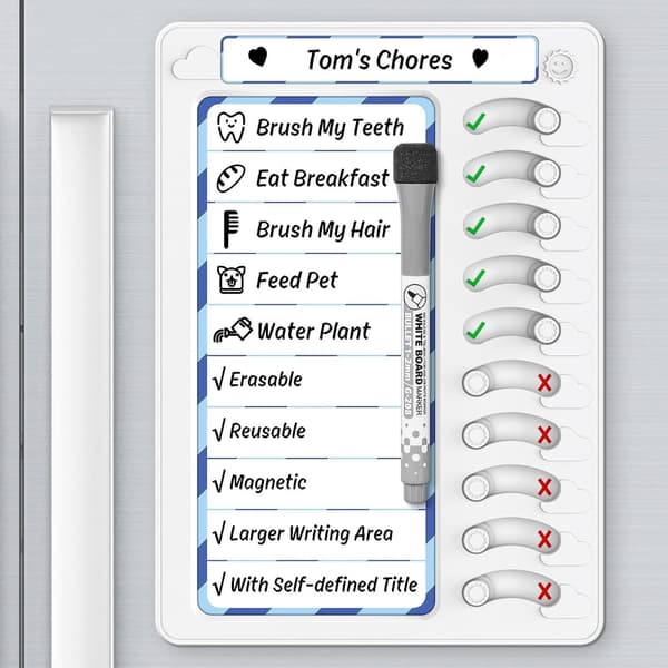 Chore Chart for Kids, Routine Planner, To Do List, Chore Schedule, Gift Blue 0.2