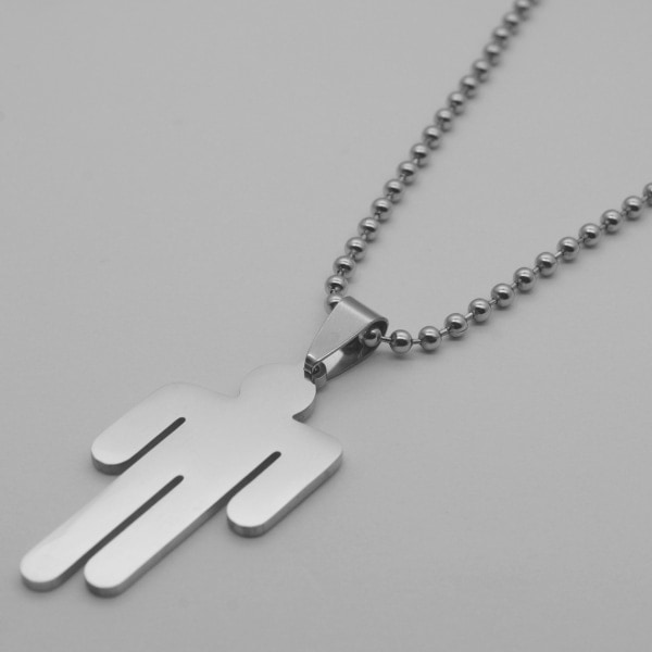 IC Billie Eilish logo halskæde i rustfrit stål