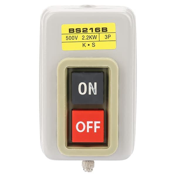 Self-locking 3P On/Off Power Push Button Switch 110/220/380V 15A BS216B-FQ-