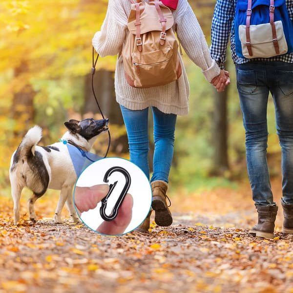 20 stk små karabinkroker, multifunksjonelle aluminium D-ringklemmer
