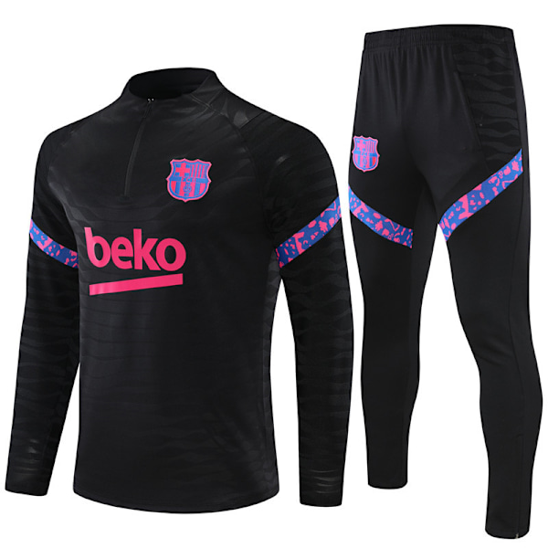 Barcelona Trøyer, Fotballtreningsklær, Langermet Sett for Voksne og Barn, Høst og Vinter Barcelona Treningsklær F F F 18
