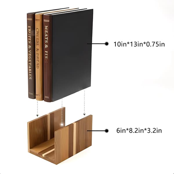 Book-shaped Cutting Board Set, Book Cutting Board Set, 3 Pcs Book-shaped Cutting Boards with Stand, Cutting Board Library