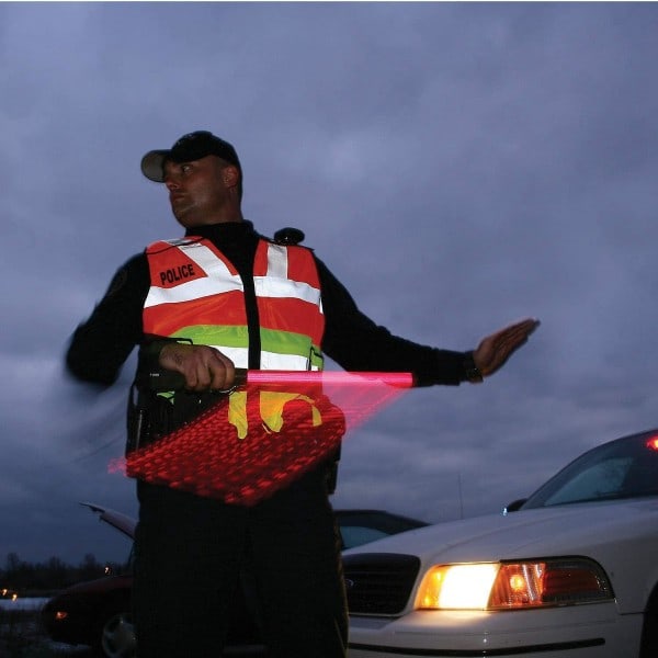 2-pack 21-tums signaltrafiksäkerhets-LED-ljus trafikstavar för parkeringsguider