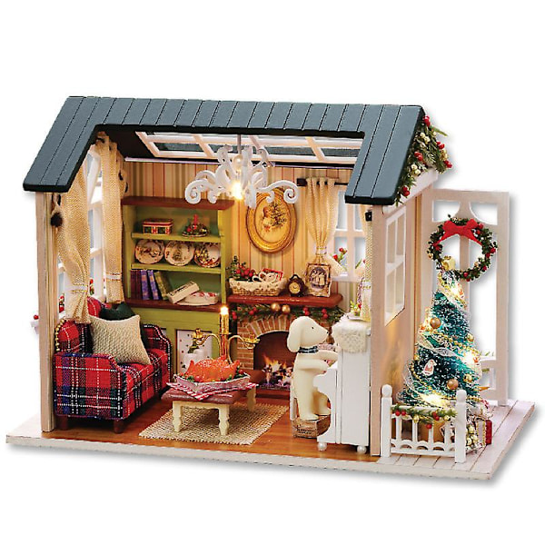 Miniatyrdockhuskit med musiikki, DIY Miniatyrhuoneen mallikit rakentamiseen, Käsintehty käsityö aikuisten, Huoneen sisustus, Tee oma syntymäpäivä, minä