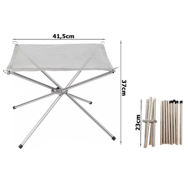 Portable Fire Pit - Collapsible Fire Net 800