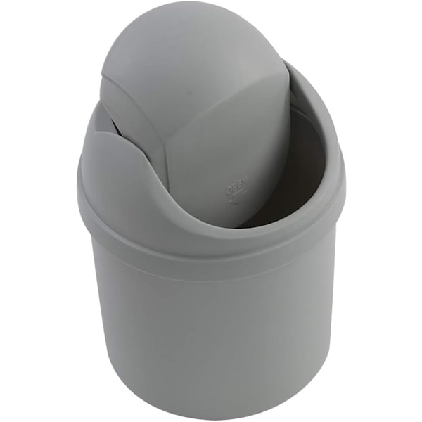 Mini søppelbøtte i plast med svingbart lokk, 0,7 gallon (rosa)