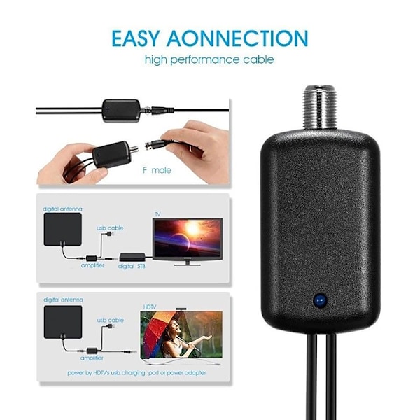 HDTV-antennivahvistin 4K Matala melu Hieno vahvistus TV-signaali