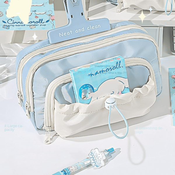 Five-layer large capacity pencil case, multi-functional pen holder, cute pen storage bag