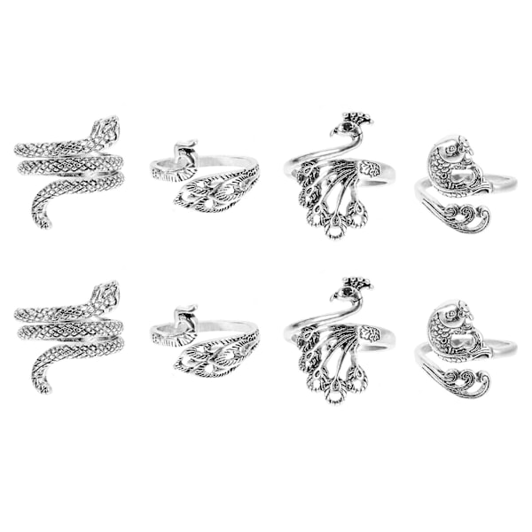 8 st Vintage Sticköglor Virknålsring Sticktillbehör Garnstyrning Stickring-FQ3-