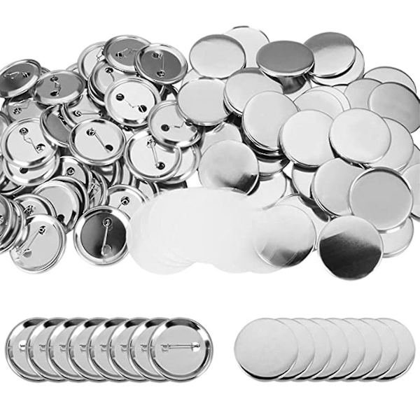 32 mm Napinvalmistusvarusteet, Pyöreät Merkkivarusteet Takapuolella & Selkeällä Kalvolla, Napin Neulamerkkisarja Seuroille, Yhdistyksille n（150 kpl）