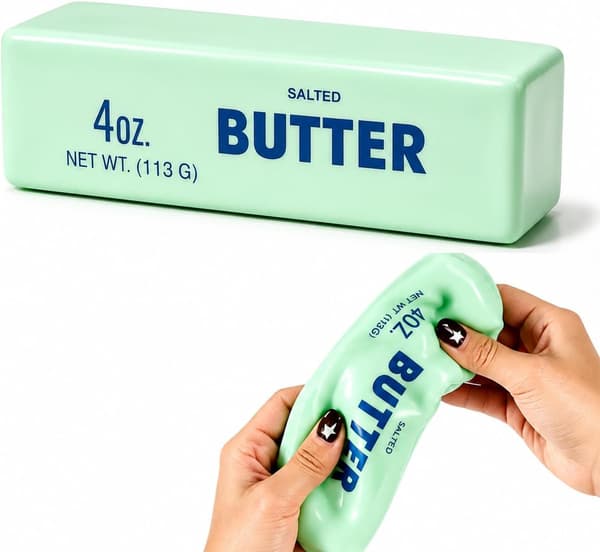 Knasande Smör Squishy ASMR Pärlfylld Realistisk Mat Stressboll