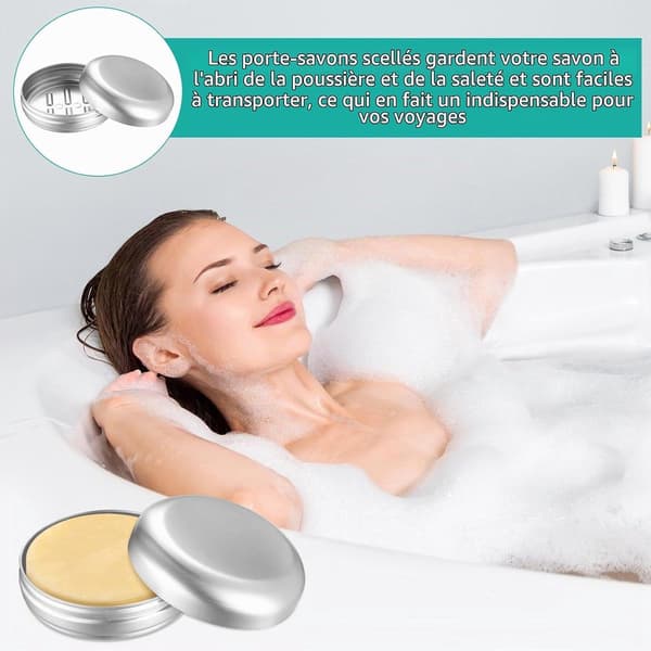 Resetvålask 2-pack 100ml aluminium, robust metall vattentät med dräneringslock rund
