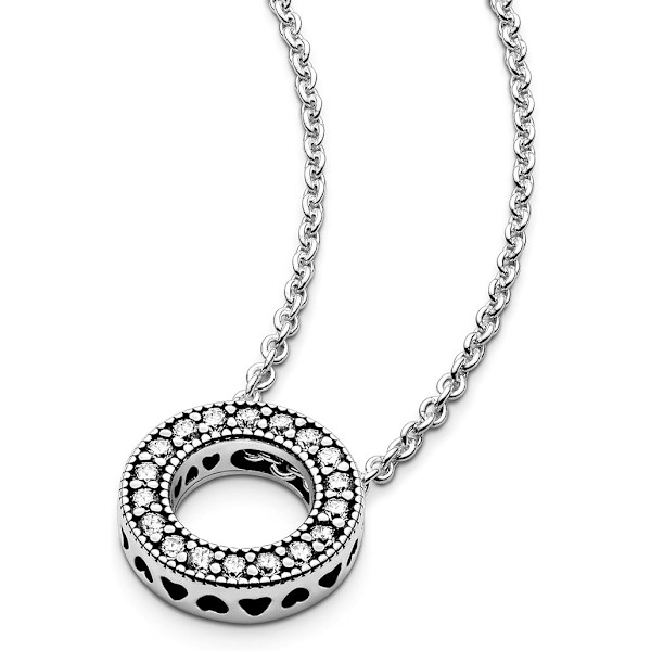 Pandora Smycken Pandora Hjärta Kubisk Zirkonia Halsband Sterling Silver, 45 cm