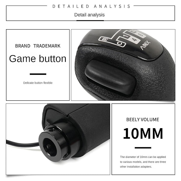 USB-vaihdekeppi Logitech G923 G29 G27 G25 TH8A:lle ETS2&ATS Scania Truck High Low Gear Simulator Shifter Simulaattoreille