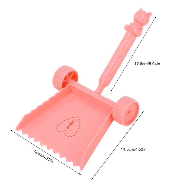 Barn Strand Shovel Glidhjul Design ABS Plast Ljus Färg för Skottning Gräva Sand Snö Rosa