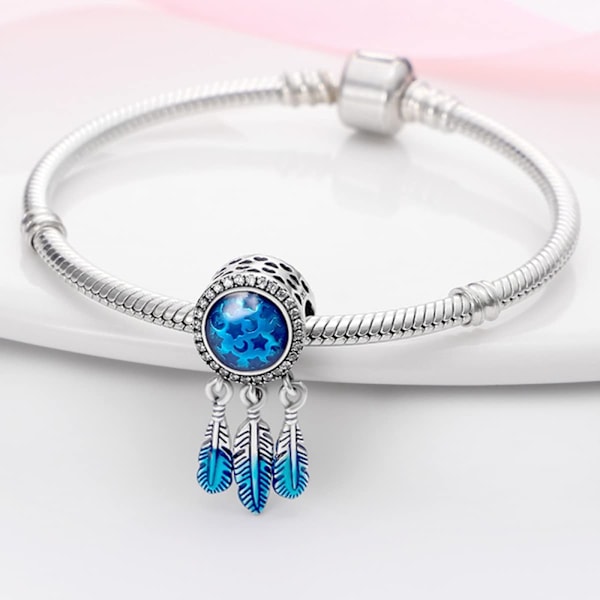 AVEKI 925 Sterling Silver Berlock för Pandora Armband Evil E