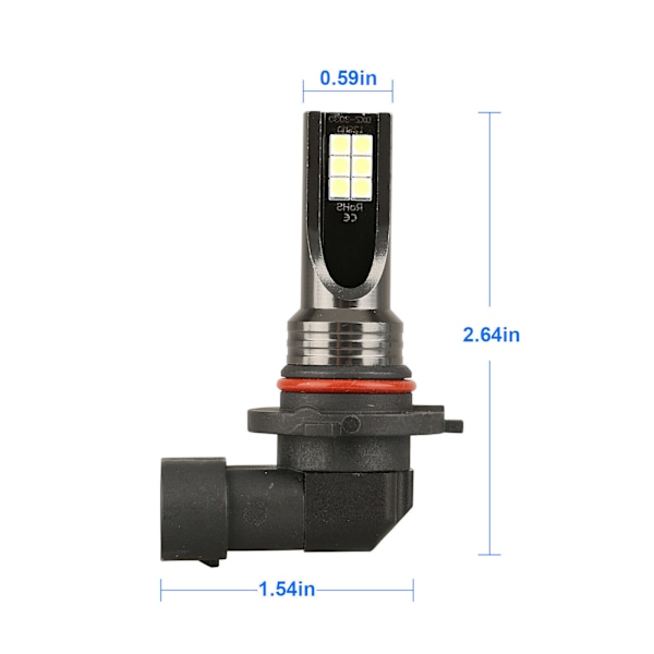 2400 Lumen Extremt Ljus Nyaste 3570 H11 H8LED Dimlampa för DRL-dagkörningsljus eller endast dimljus, vit
