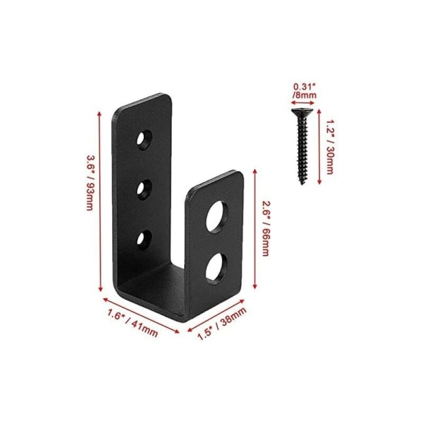 2-pakkia robusta teräsovia 2x4-oville, U-muotoinen turvakaide