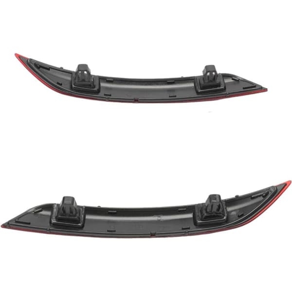 Left and Right Red Rear Bumper Reflector for Volkswagen Polo 6R 6C 2014-2017 ABS Plastic Direct Replacement 6C0945105B