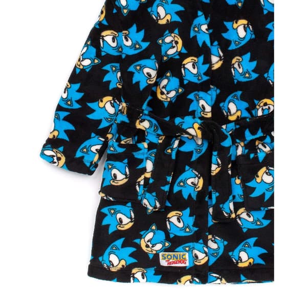 Sonic The Hedgehog Badekåbe til børn/barn 7-8 år Sort Sort/Blå