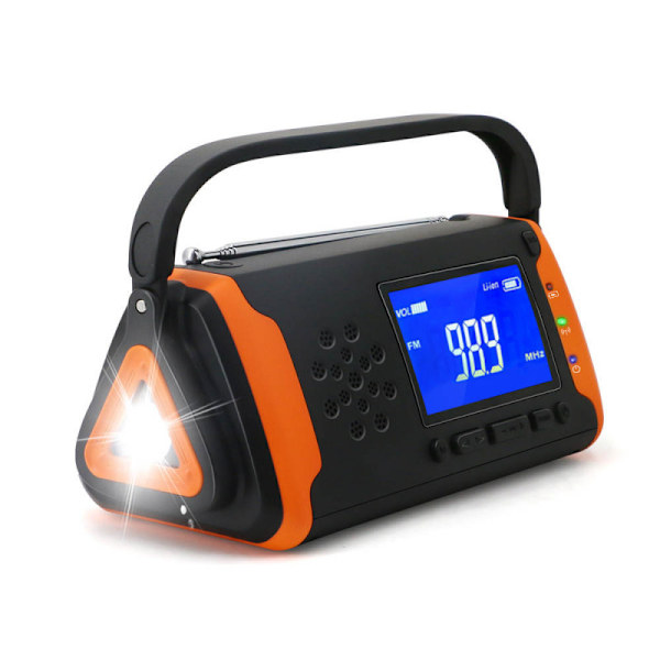 Nödradio Delux 4000mAh Powerbank Dynamo Vevradio Solcell 3-USB