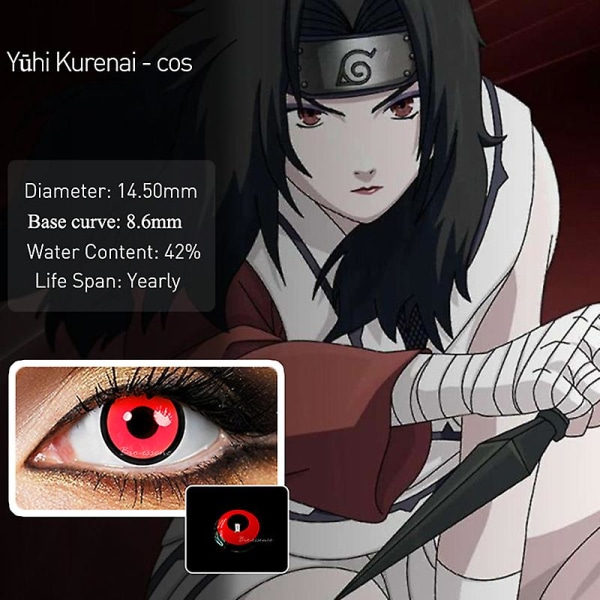 Halloween färgglada kontaktlinser Anime Cosplay Eye Linser Linser Linser Pure black 1pair