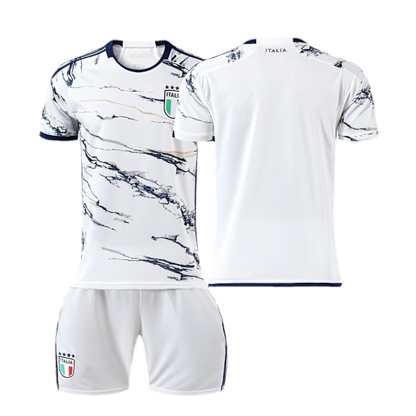 23-24 säsongens europeiska cup Italiens bortafotbollströja 6 Verratti 1 Donnarumma 18 Barella tröja No. 14 away with socks and gear No. 14 away with socks and  gear S