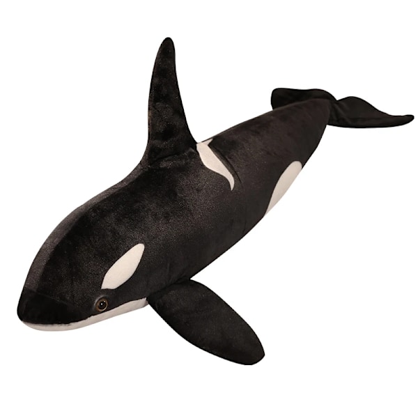 Simuleringsstorlek Stor Späckhuggare Plyschleksaker Uppstoppade Orcinus Orca Fiskdocka Haj Tecknad Mjuk Sömnkudde Barn Flickor Baby Present 1