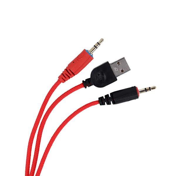Spelheadset Hörlurar med mikrofon 3,5 mm USB Stereo LED-ljus PS4 PC Xbox One