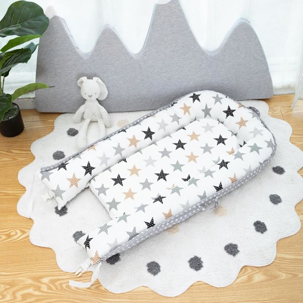 Baby Nest Cocoon Nyfødt - Håndlavet Cozy Nest Baby Nest Lavet Af Bomuld (80 X 50 Cm)