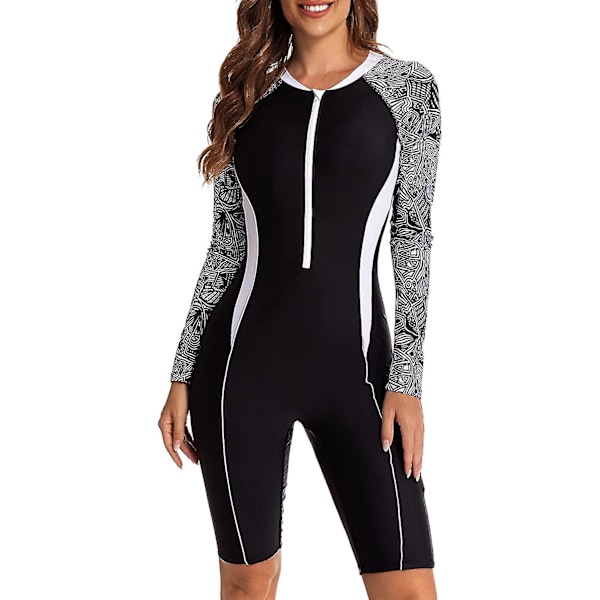 Dame One Piece Boyleg Sportsbadedragter Langærmet Badedragt UV-Beskyttelse Rash Guard Surfing Dykkerdragt Atletisk Badedragt_ll Farve 11-FQ5- Color 11 M