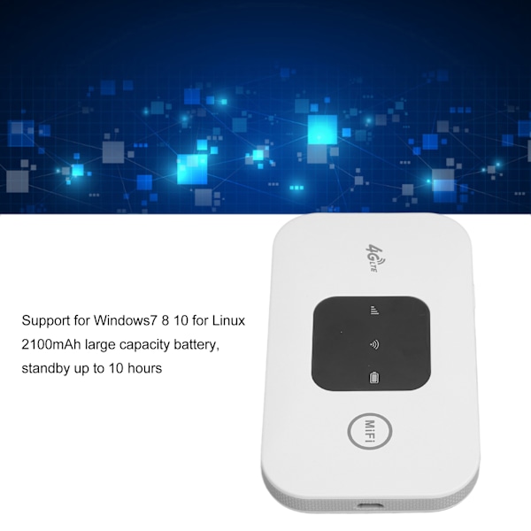 Kannettava Wifi Nopea Valkoinen Pieni 4G Mobiili WiFi Hotspot Reititin Puhelimelle Kannettavalle Tietokoneelle Työpöydälle Tabletille