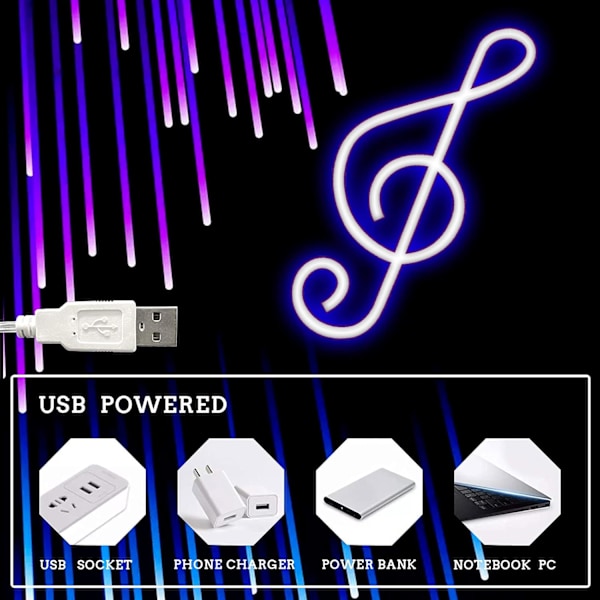 Neon Musikk Note Lys Musikk LED Skilt Neon Lys Skilt