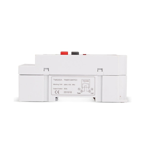 DIN-skinne Digital Ukentlig Timer 12V DC Inngang 7 Dager Programmerbar 24h Timerbryter Tid Relé Utgangsbelastning Høy Effekt 30A