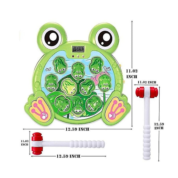 Interaktivt Whack A Frog-spil, Holdbart Pounding Toy Sjove Gaver Til Børn