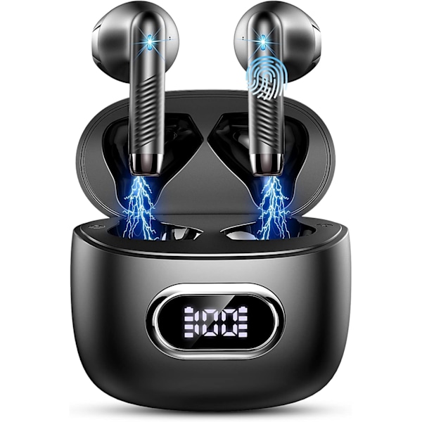 Bluetooth 5.3 -nappikuulokkeet langattomat LED-merkkivalolla